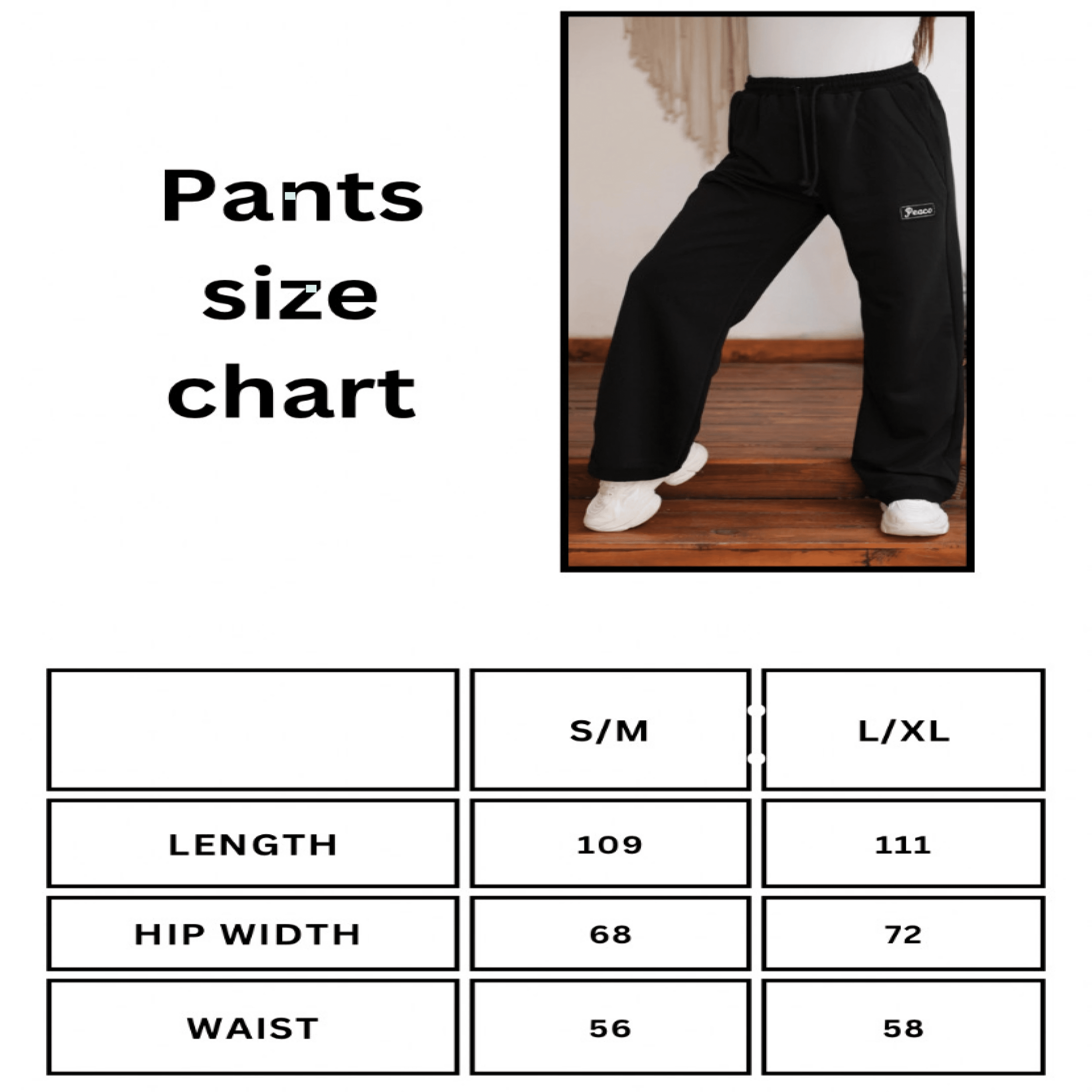 Black Spring Pants - Peaco