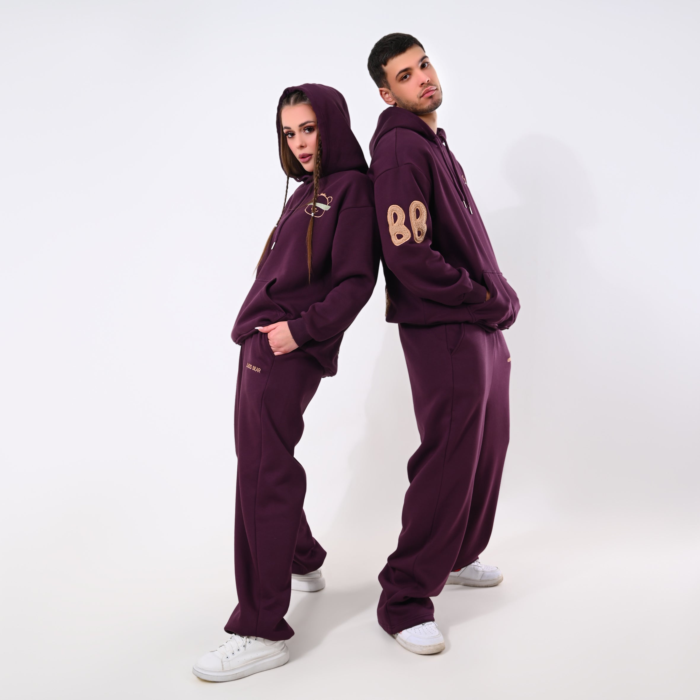 Burgundy Blinded Bear Set - Peaco