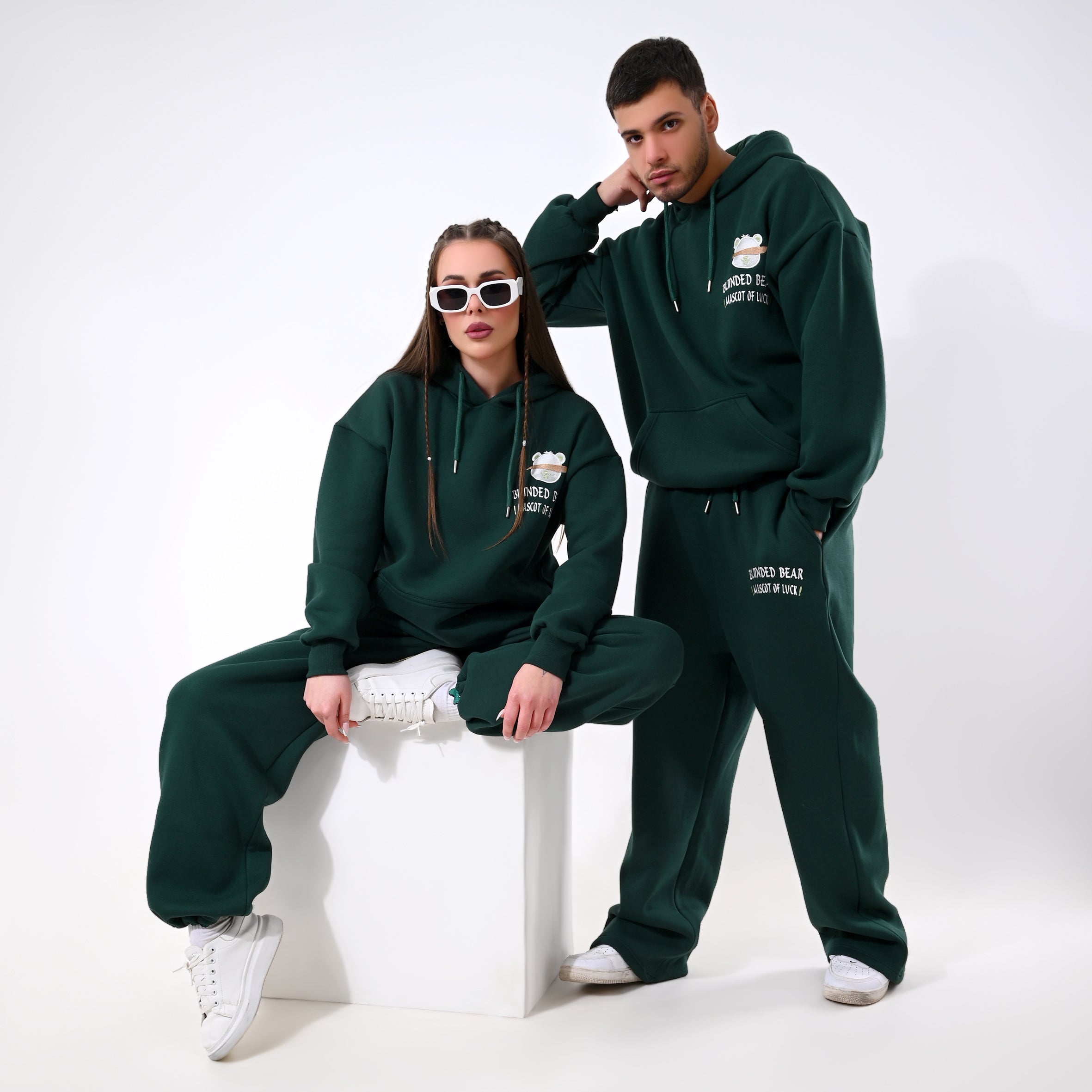 Green Blinded Bear Set - Peaco