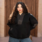 Black Melton - Waterproof Hoodie - Peaco