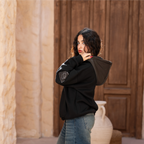 Black Melton - Waterproof Hoodie - Peaco