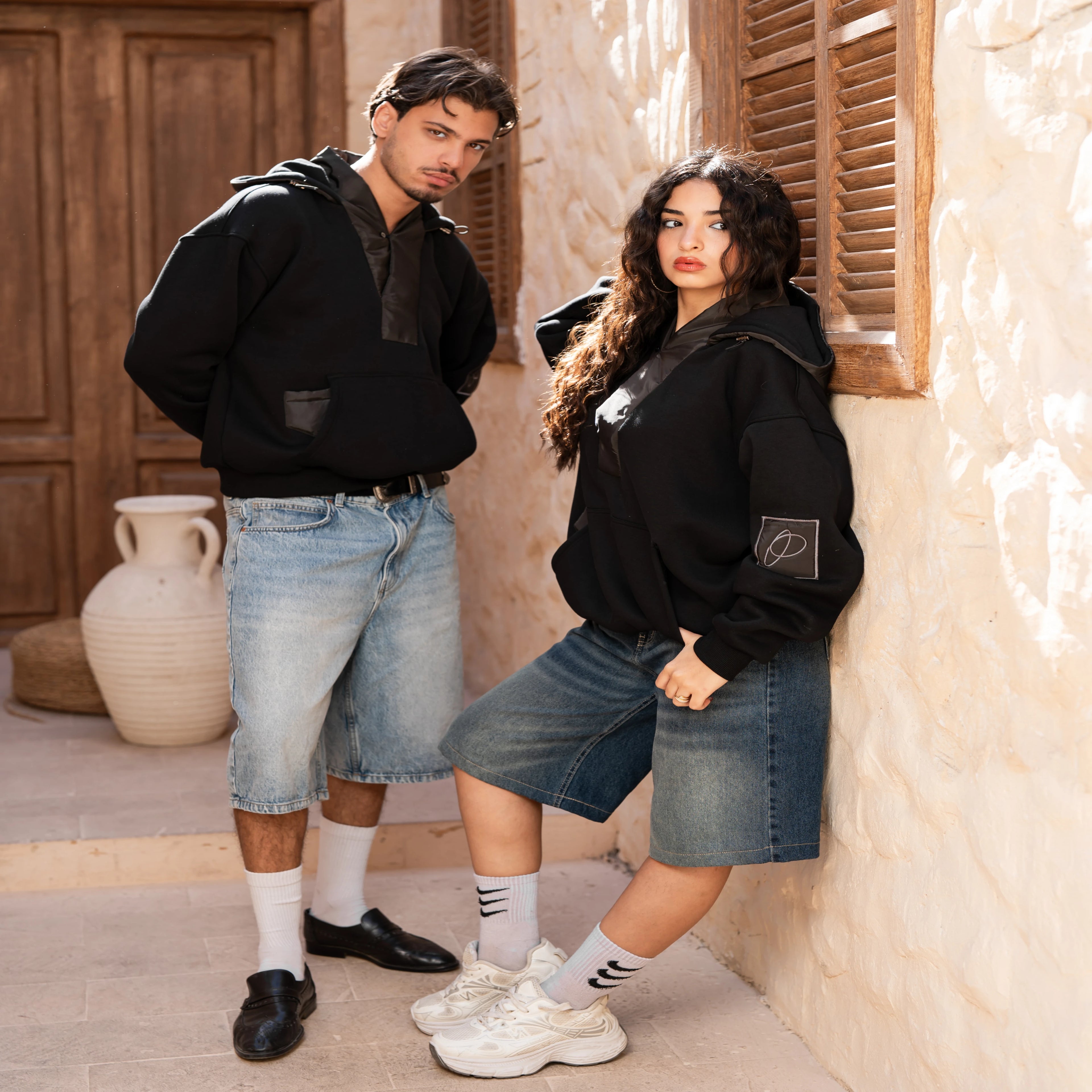 Black Melton - Waterproof Hoodie - Peaco