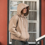 Beige Melton - Waterproof Hoodie - Peaco