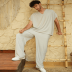 Grey Unisex Linen Set - Peaco