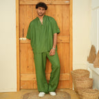 Green Man Linen T-shirt - Peaco