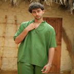 Green Man Linen T-shirt - Peaco