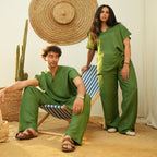 Green Unisex Linen Set - Peaco