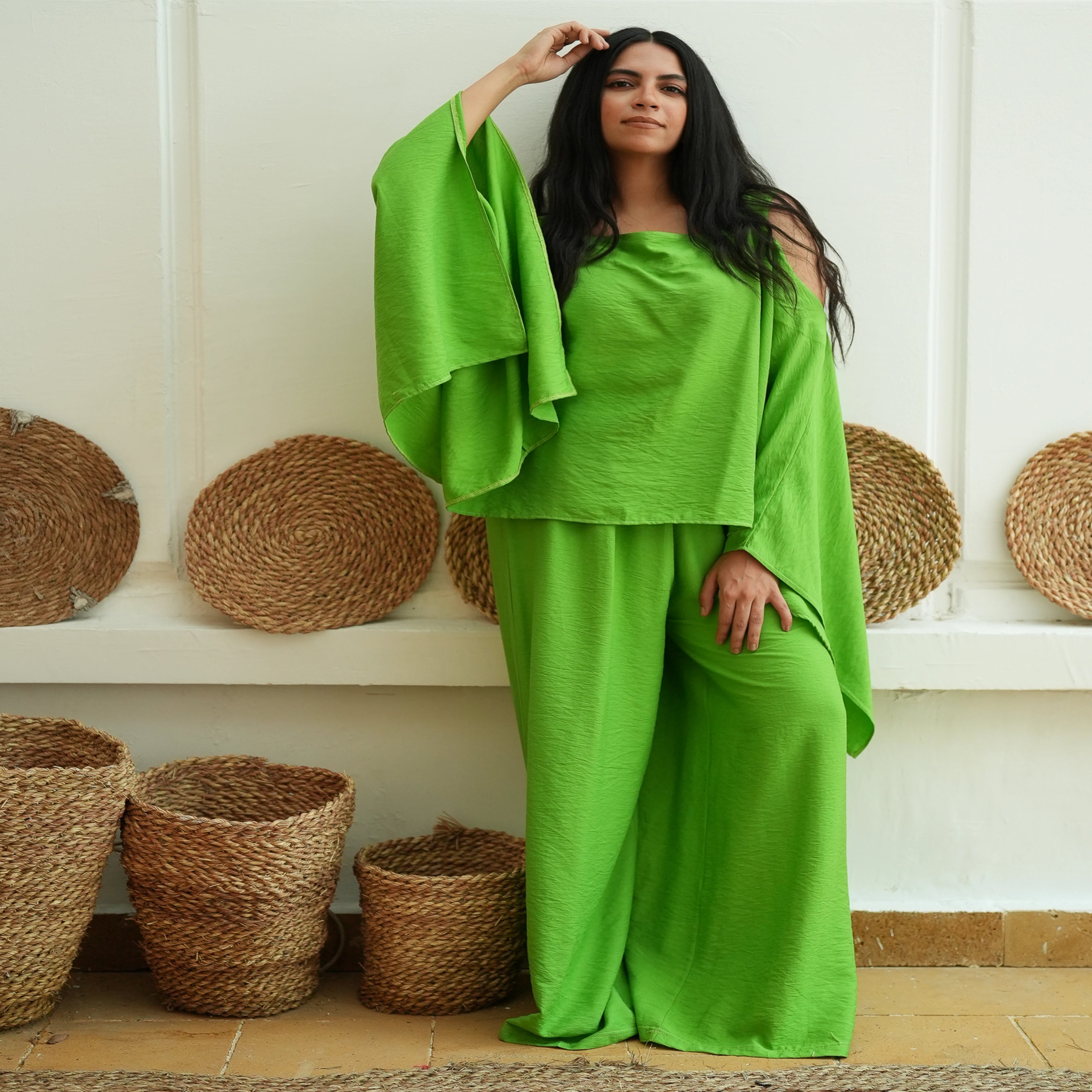 Green Off - shoulders Smart Set - Peaco