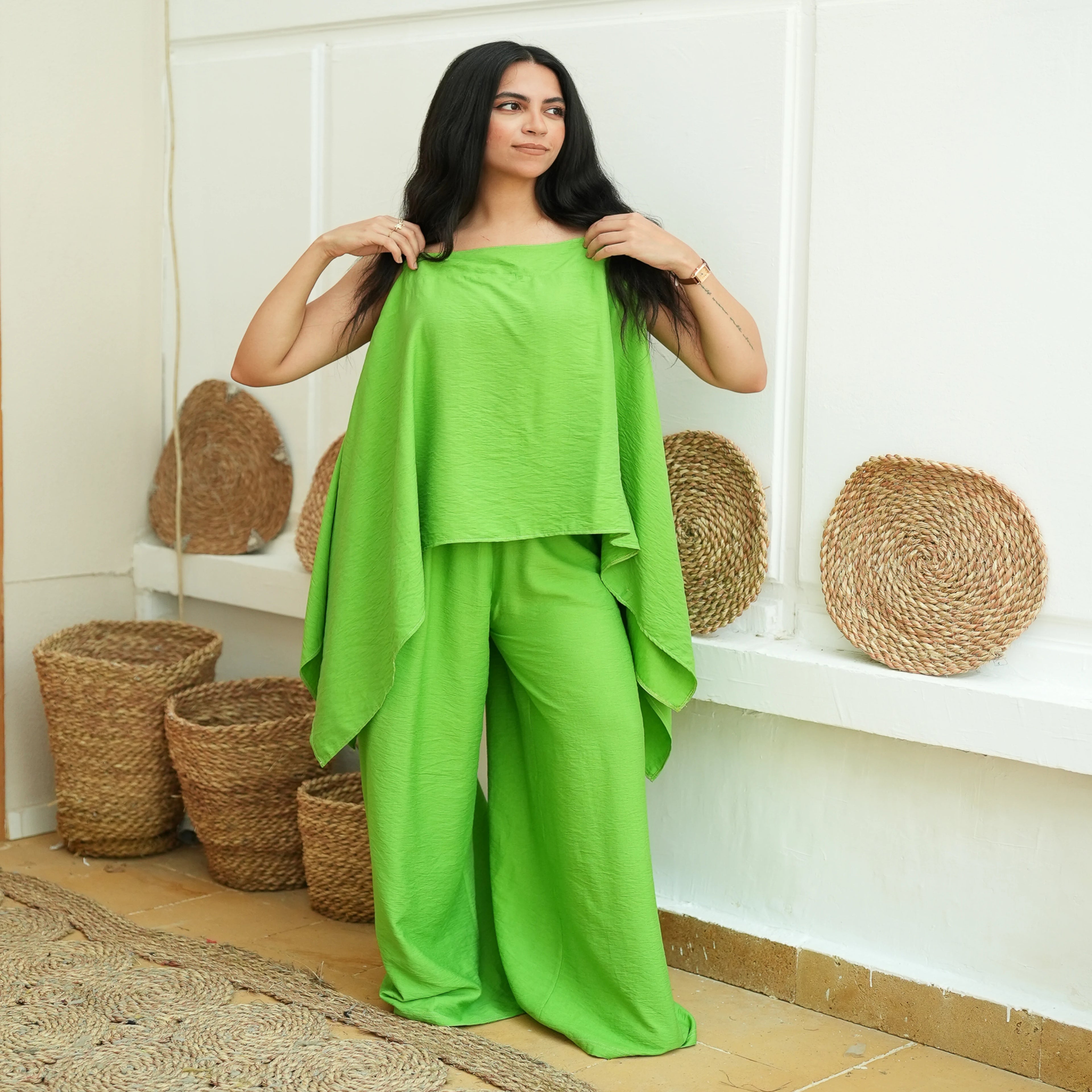 Green Off - shoulders Smart Set - Peaco