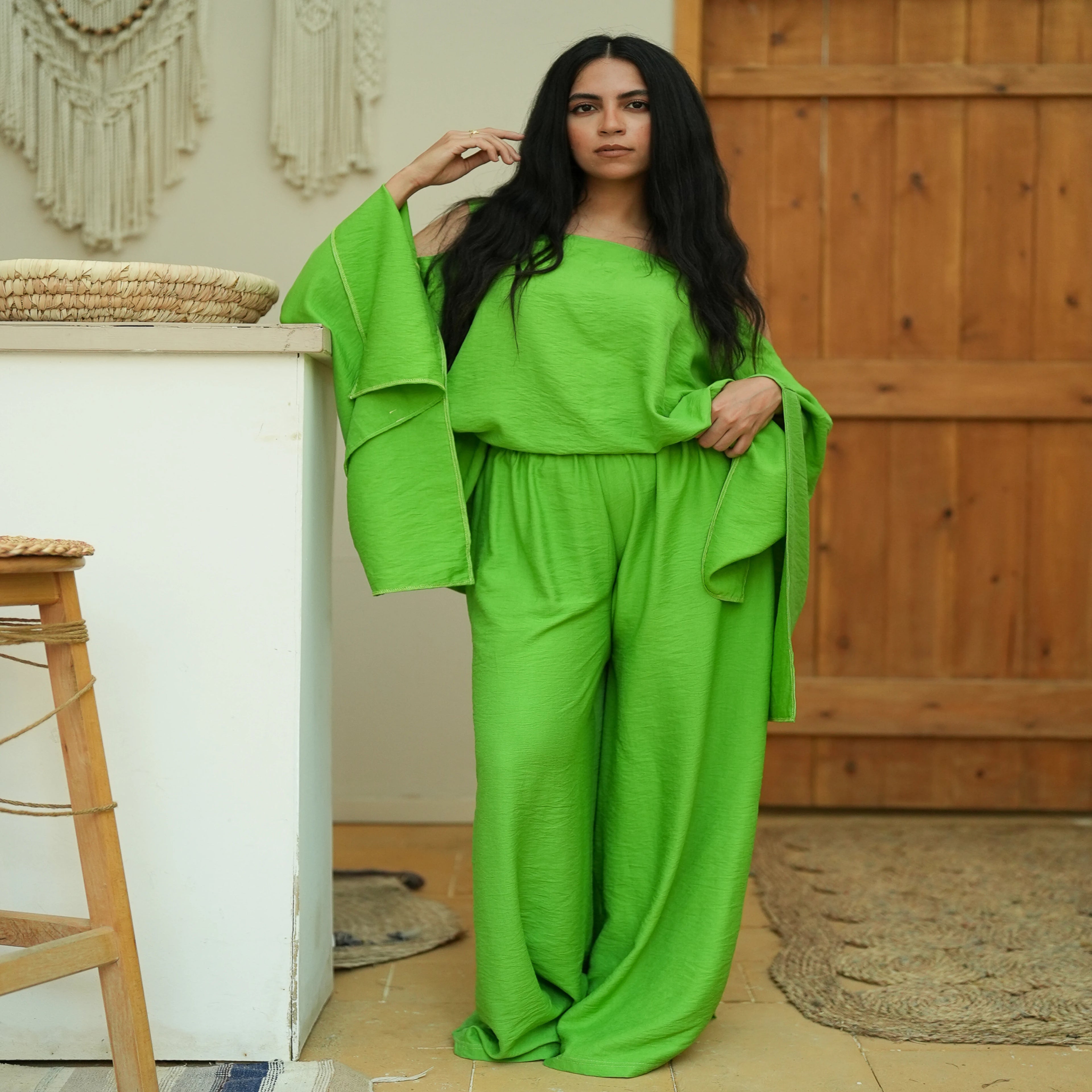 Green Off - shoulders Smart Set - Peaco