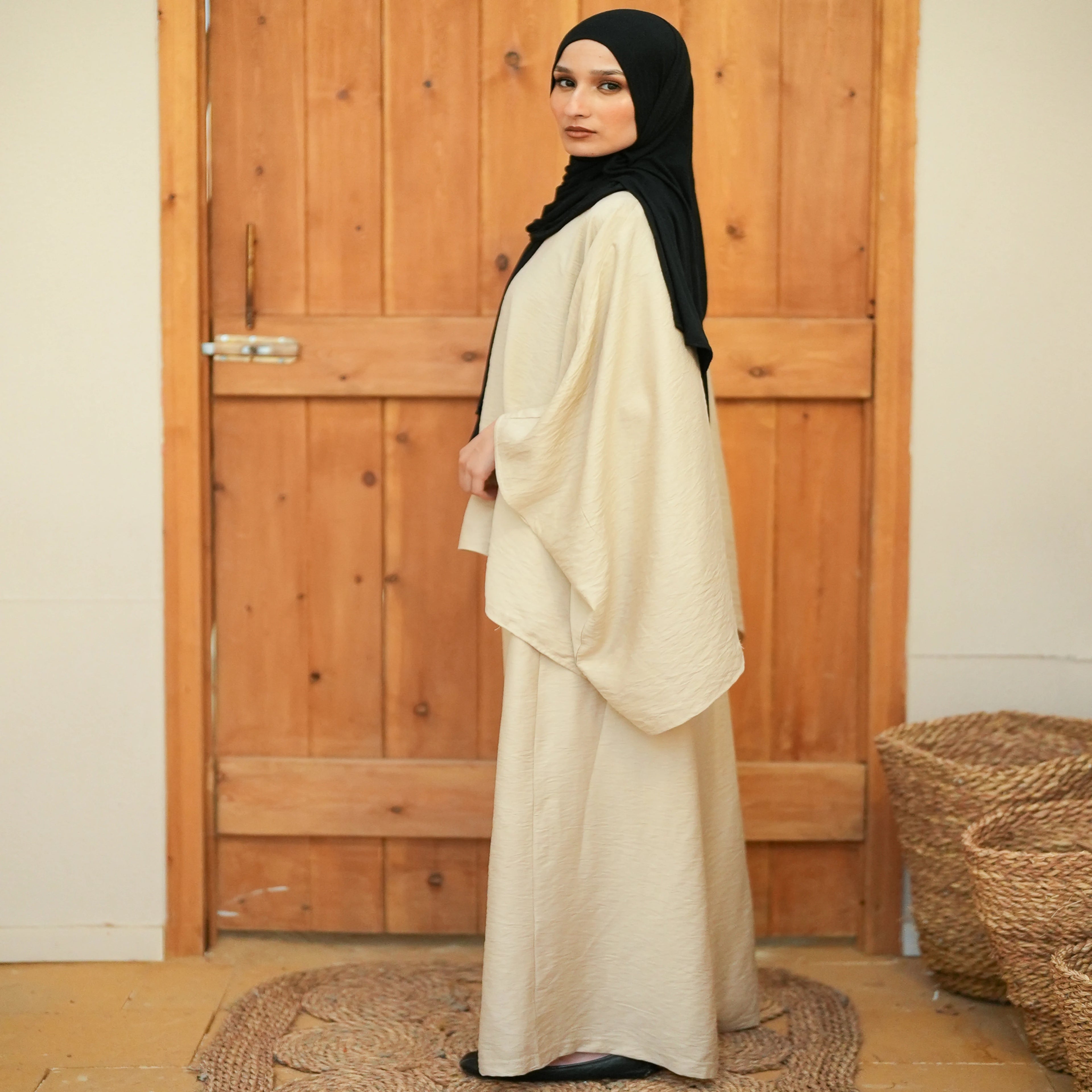 Beige Puncho Smart Set - Peaco