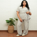 Grey Unisex Linen Set - Peaco