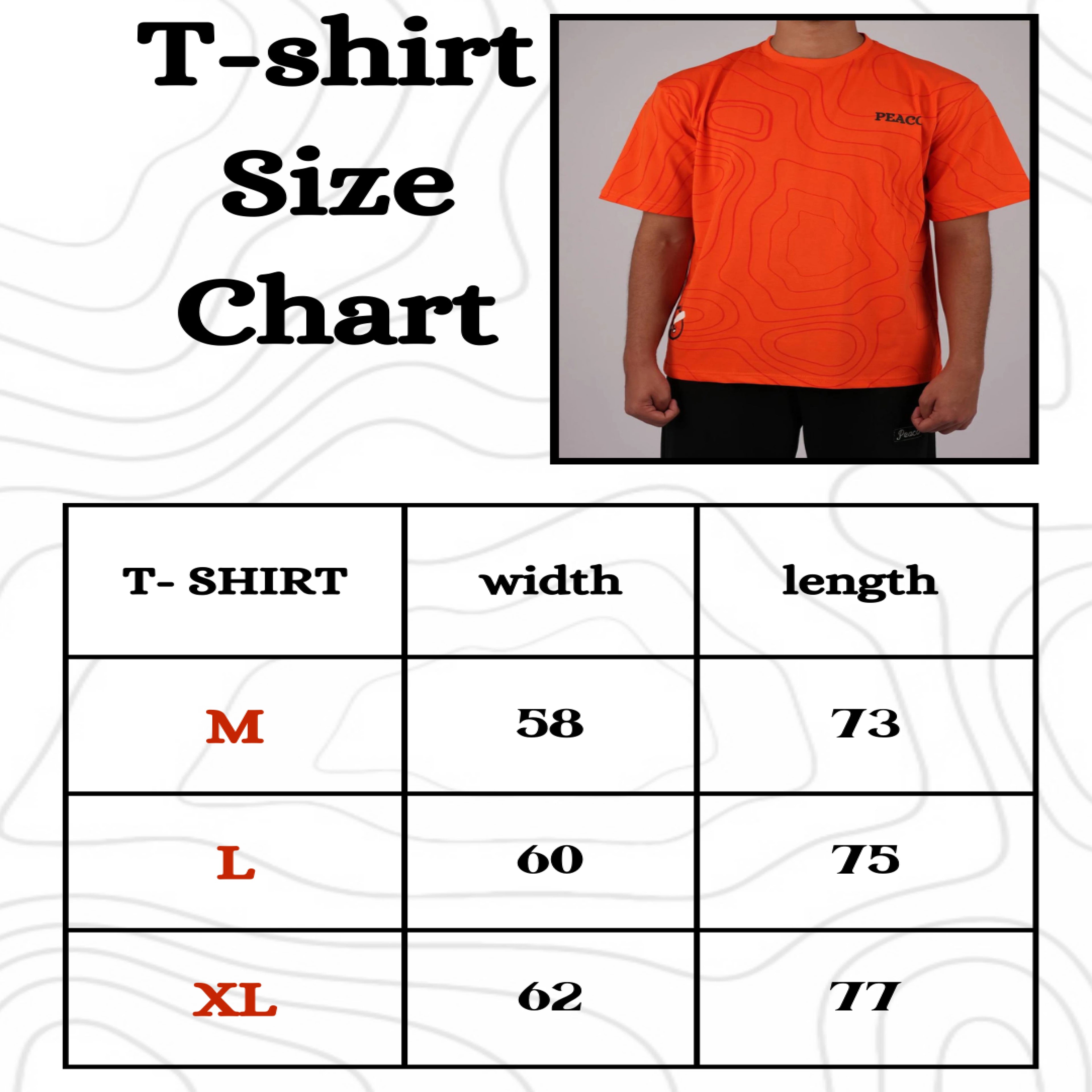 Orange Blinded Bear Summer T-shirt - Peaco