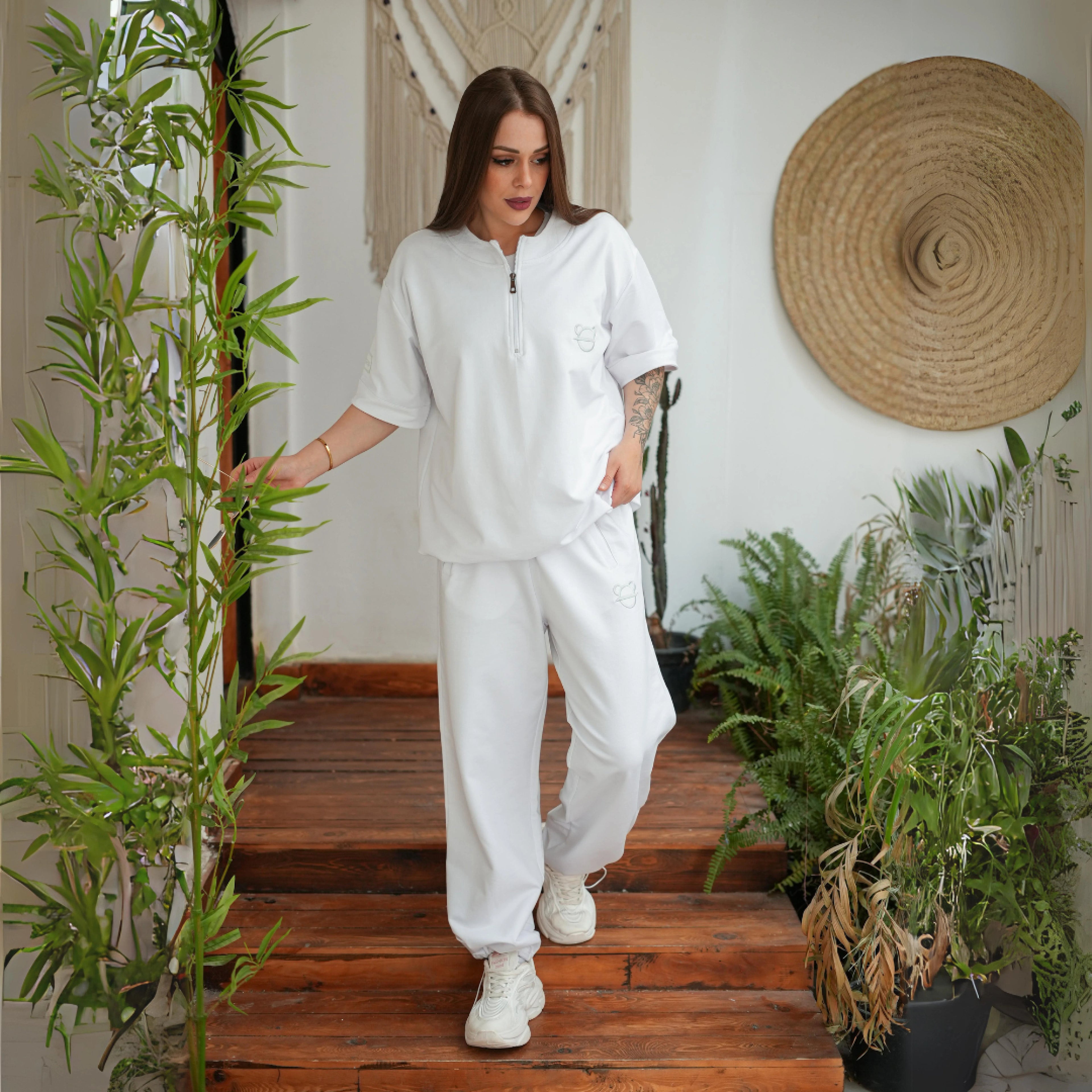 White Summer Melton Set - Peaco